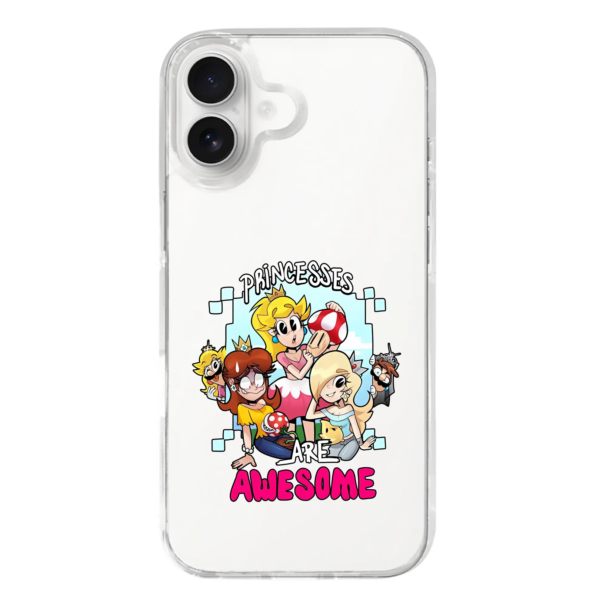 マリオ グッズ ピーチ姫 - iPhone 17シリーズ 透明スマホケース – 薄型・耐衝撃・精密フィット保護カバー